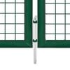 vidaXL Mesh Garden Gate Steel 157.5x29.5" Green