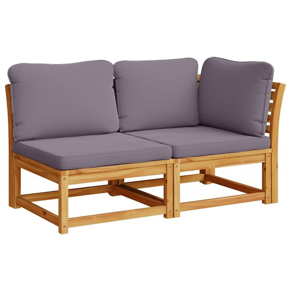 vidaXL 7 Piece Patio Lounge Set with Cushions Solid Wood Acacia