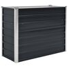 vidaXL Raised Bed Anthracite Galvanized Steel 39.4 x 15.7 x 30.3 in