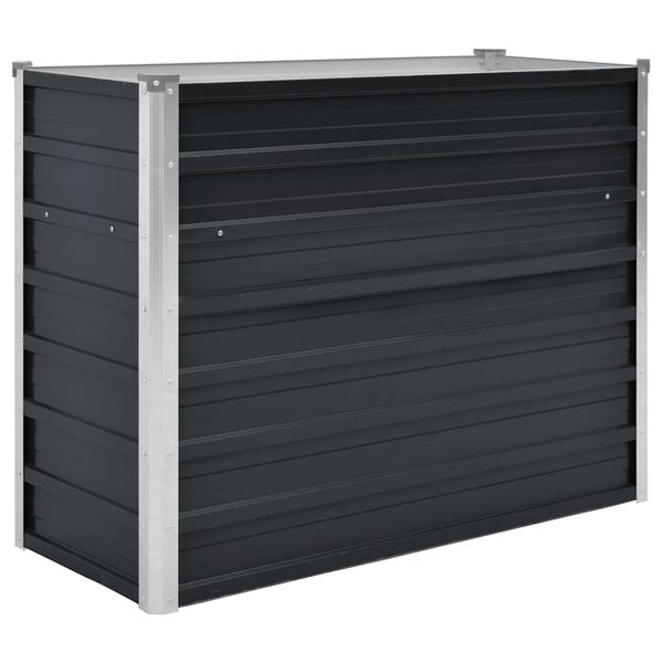 vidaXL Raised Bed Anthracite Galvanized Steel 39.4 x 15.7 x 30.3 in