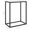 vidaXL Console Table White Tempered glass, powder-coated steel Medium