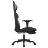 vidaXL Gaming Chair Black and Light Grey Polyester, Metal, Plywood, Plastic