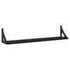 vidaXL Wall Shelf Set of 2 Black Engineered wood, Metal 31.5 in