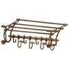 vidaXL Luggage Rack with Coat Hangers Wall Mounted Aluminum