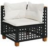 vidaXL Garden Sofa Set Black PE rattan 6 Piece Garden Sofa Set