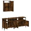 vidaXL Bathroom Furniture Set Smoked Oak