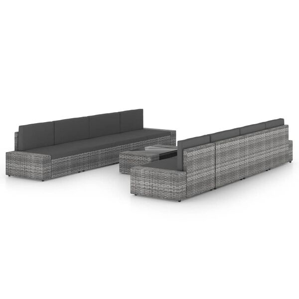 vidaXL Garden Lounge Set Gray