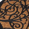 vidaXL Door Mat Black and brown Rubber and coir 17.7 x 29.5 in Non-slip