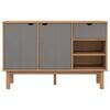 vidaXL Sideboard Brown and Grey Solid pine wood, engineered wood