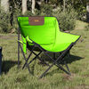 vidaXL Camping Chair Green Steel and 600D polyester with PE coating