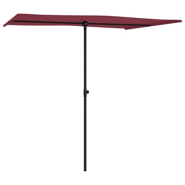 vidaXL Garden Parasol Bordeaux Red Polyester, Aluminum 78.7 x 59.1 in