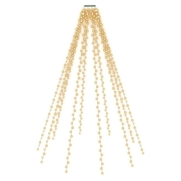 vidaXL Tree Light Dark Green, Warm White PVC, Electronic components