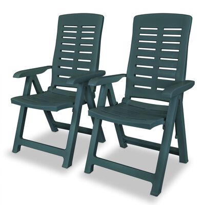 vidaXL 3 Piece Bistro Set Plastic Green