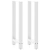 vidaXL Coffee Table Leg Set of 2 White Steel Adjustable Feet