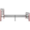 vidaXL Bed Frame Black Powder-coated metal Twin Bed Frame Rectangular