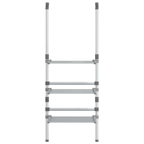 vidaXL 3-Tier Hanging Laundry Drying Rack Aluminum