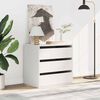 vidaXL Chest Of Drawers White Engineered Wood Medium Chest Of Drawers