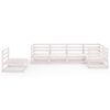 vidaXL Garden Lounge Set White Solid Pinewood Medium Modular