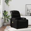 vidaXL Massage Recliner Chair Black Faux leather, metal, plywood Single