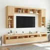 vidaXL TV Wall Cabinet Set of 2 Sonoma oak Engineered wood