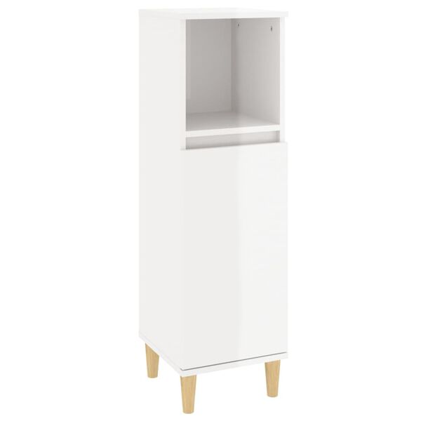 vidaXL Bathroom Cabinet High gloss white