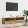 vidaXL TV Wall Cabinets 2 pcs Artisan Oak 23.62 x 11.81 x 11.81 in