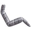 vidaXL Folding Sun lounger Grey Check Pattern 175x54x8,5 cm Oxford Fabric