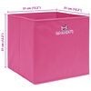 vidaXL Storage Box Set of 10 Pink Non-woven fabric (100% polyester)