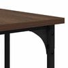 vidaXL Desk Brown Oak Engineered Wood, Metal Adjustable Feet Desk