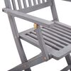 vidaXL Folding Patio Chairs 2 pcs with Cushions Solid Acacia Wood
