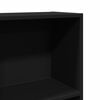 vidaXL Bookcase Black Engineered wood 23.6 x 9.4 x 42.9 in Bookcase