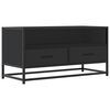 vidaXL TV Cabinet Black Engineered wood, metal 31.5 x 13.6 x 15.7 in
