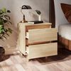 vidaXL Bed Cabinet Set of 2 Sonoma Oak Engineered wood, Solid pine