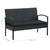 vidaXL Garden Sofa Set Black