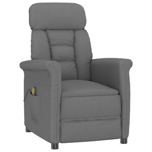vidaXL Massage Chair Dark gray 70.5 x 96.5 x 95 cm Polyester
