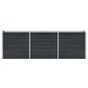 vidaXL Raised Bed Anthracite Galvanized Steel 94.5 x 15.7 x 30.3 in