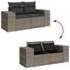 vidaXL Garden Sofa Set Grey