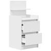 vidaXL Bedside Cabinet White Engineered wood 15.0 x 13.4 x 31.5 in