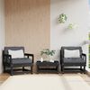 vidaXL Garden Chair Black Solid pine wood Medium Modular Garden Chair