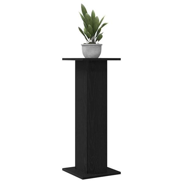 vidaXL Plant Stand 2 pcs Black Oak 11.81 x 11.81 x 31.50 in