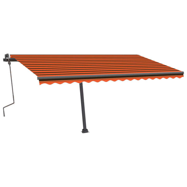 vidaXL Retractable Awning Orange and brown