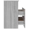 vidaXL Bed Cabinet Grey Sonoma Engineered wood 19.7x12.6x23.6 in