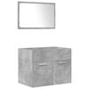 vidaXL Bathroom Furniture Set Concrete Grey Engineered wood, Ceramic