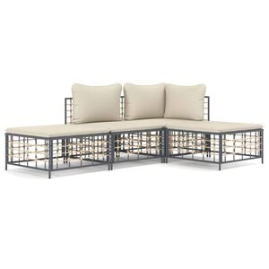 vidaXL Garden Lounge Set Anthracite