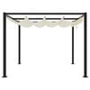 vidaXL Garden Gazebo Cream, Anthracite Steel, Polyester Large