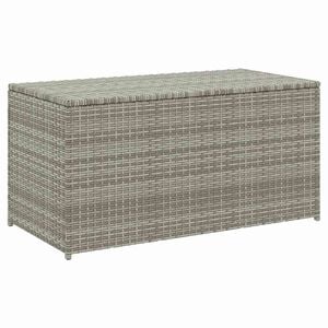 vidaXL Patio Storage Box Poly Rattan 39.4"x19.7"x19.7" Gray