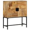 vidaXL Highboard Rough mango wood, black