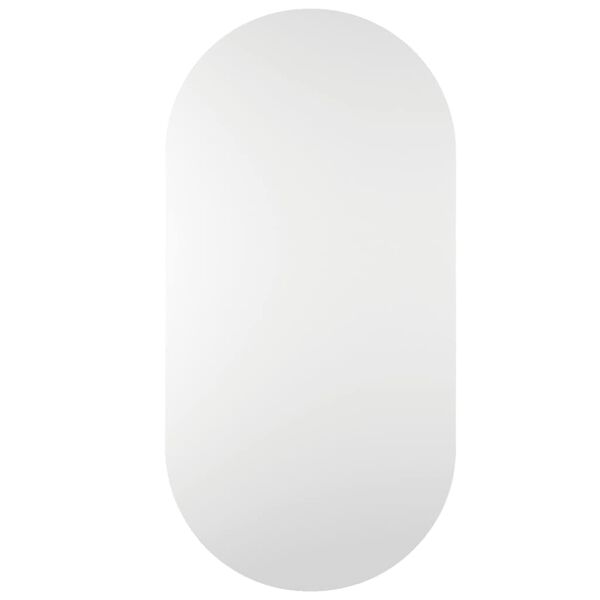 vidaXL Mirror Transparent Glass Medium Minimalist Mirror Oblong