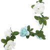 vidaXL Christmas Flower Garland Blue and white Artificial silk, PE