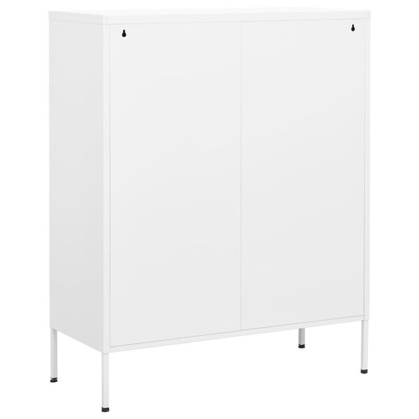 vidaXL Storage Cabinet White 31.5"x13.8"x40" Steel